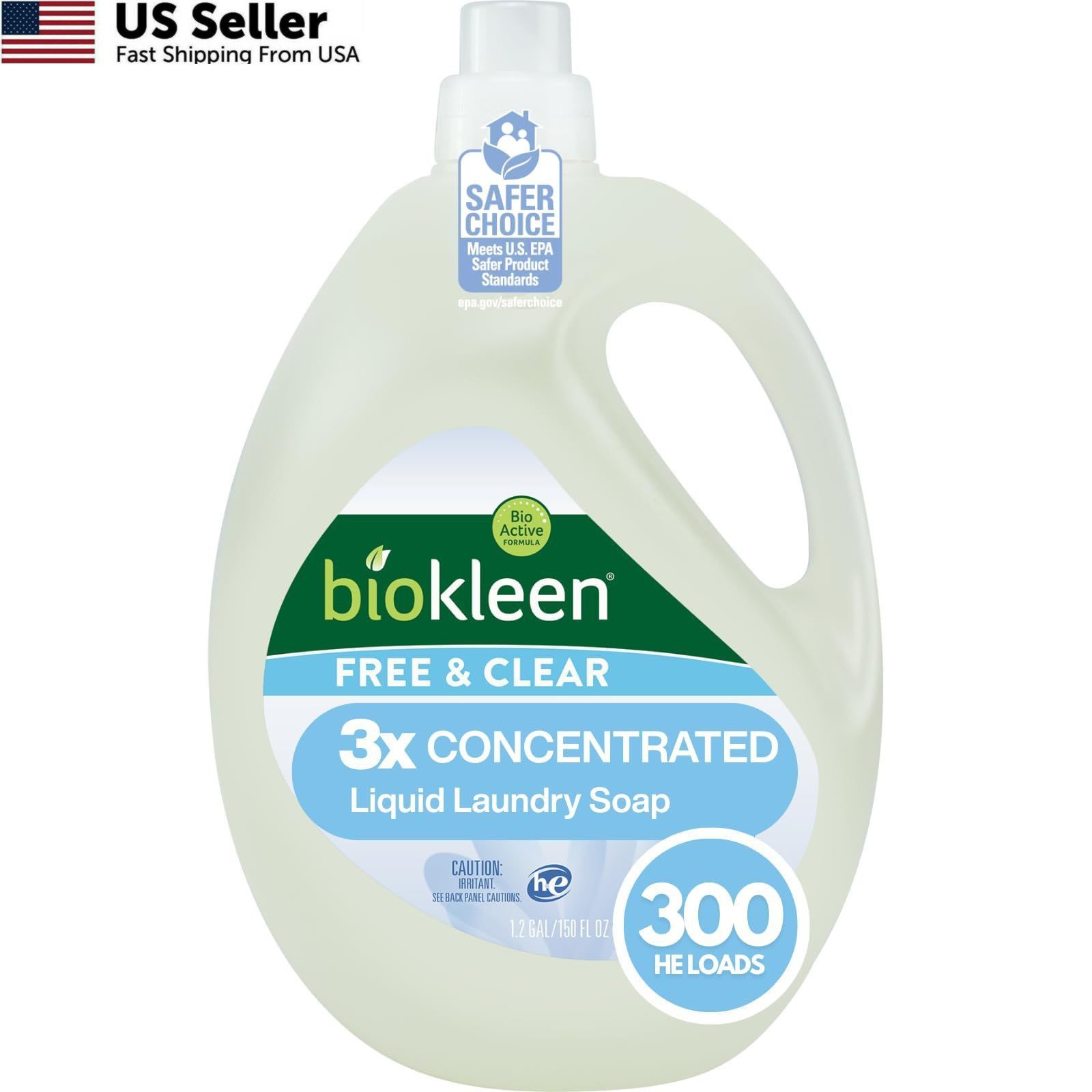 Biokleen Free & Clear Natural 3X 150 Fl Oz (Pack of 1), &