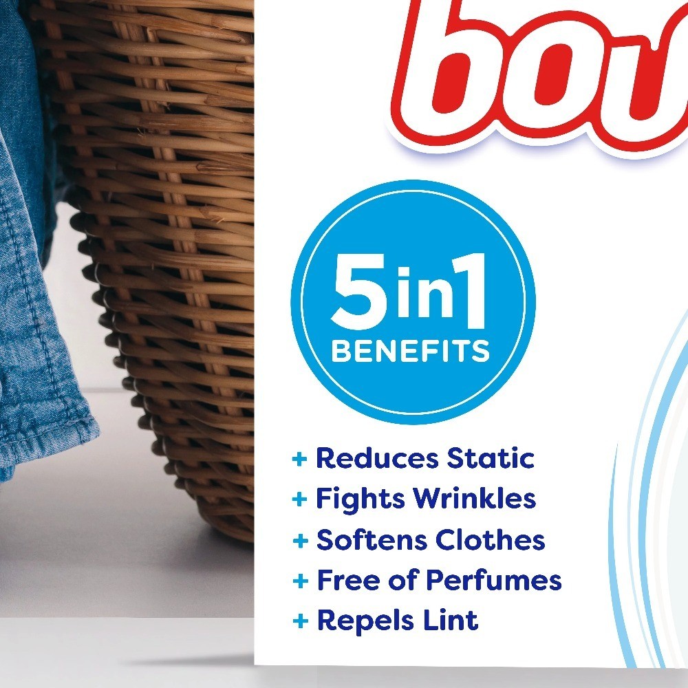 Unscented Free and Gentle Fabric Softener Dryer Sheets, 120 Count