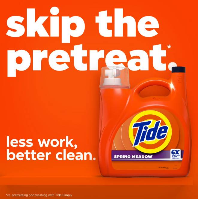 Tide with 6X Boosted Cleaning Power Spring Meadow 158 fl oz 126 Loads