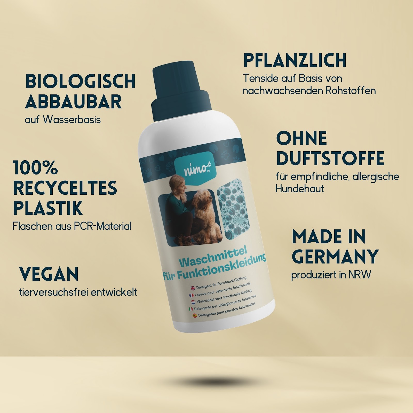 nimo ® detergent for functional clothing outdoor without fragrances & dyes