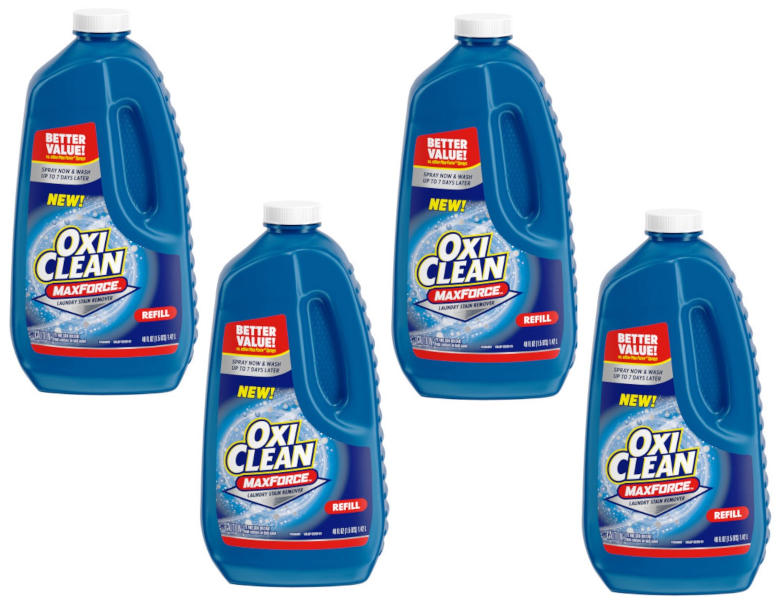 OxiClean Max Force Laundry Stain Remover Spray Refill, 48 fl oz​ – 4 Pack