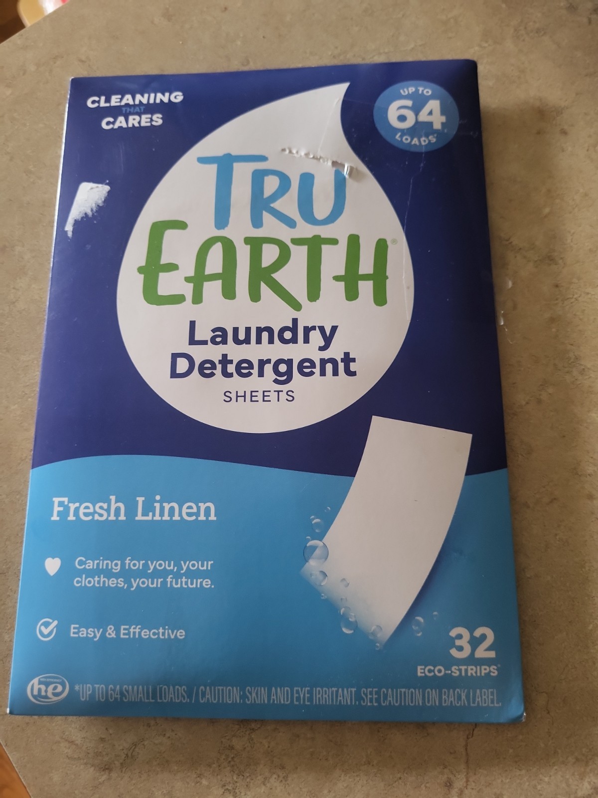 Tru Earth Laundry Detergent Sheets – Fresh Linen Scent – Up to 64 Loads (32…