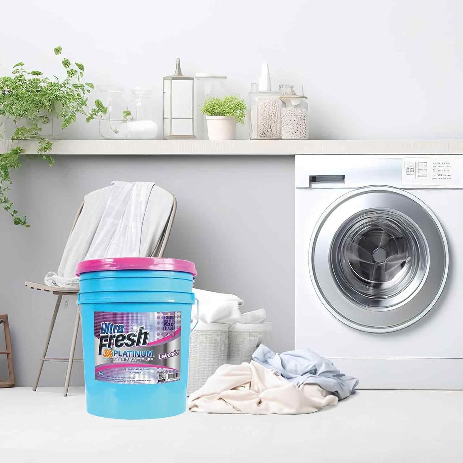 Platinum Fabric Softener Laundry up to 640 Loads Lavender 5 Gallons Fabric Odor