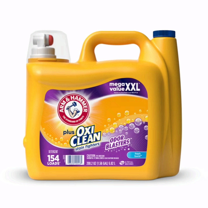 3 Pack Plus OxiClean w Odor Blasters Liquid Laundry Detergent,Fresh Burst