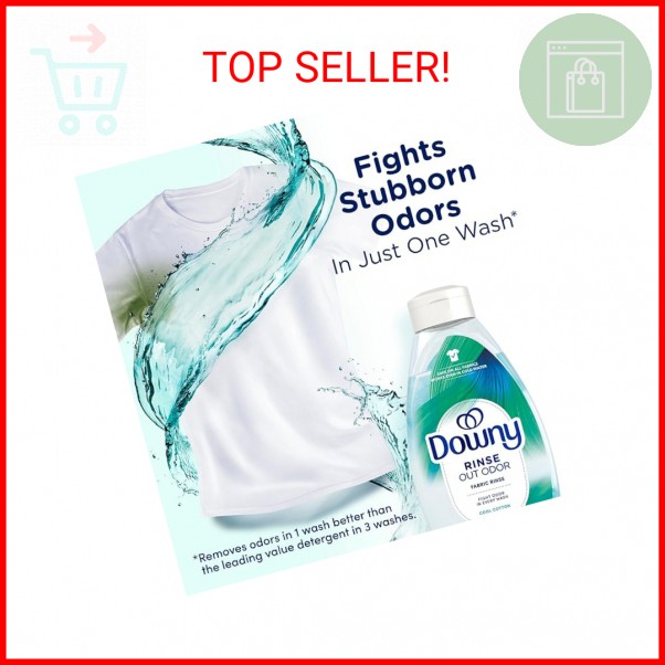Downy Rinse & Refresh Laundry Odor Remover And Fabric Softener, Cool Cotton, 48