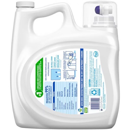 All Unscented Free Clear for Sensitive Skin HE Liquid Laundry Detergent