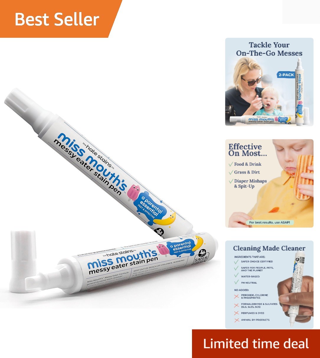 EPA Certified Messy Eater Stain Remover Pens – Travel Essentials for Families