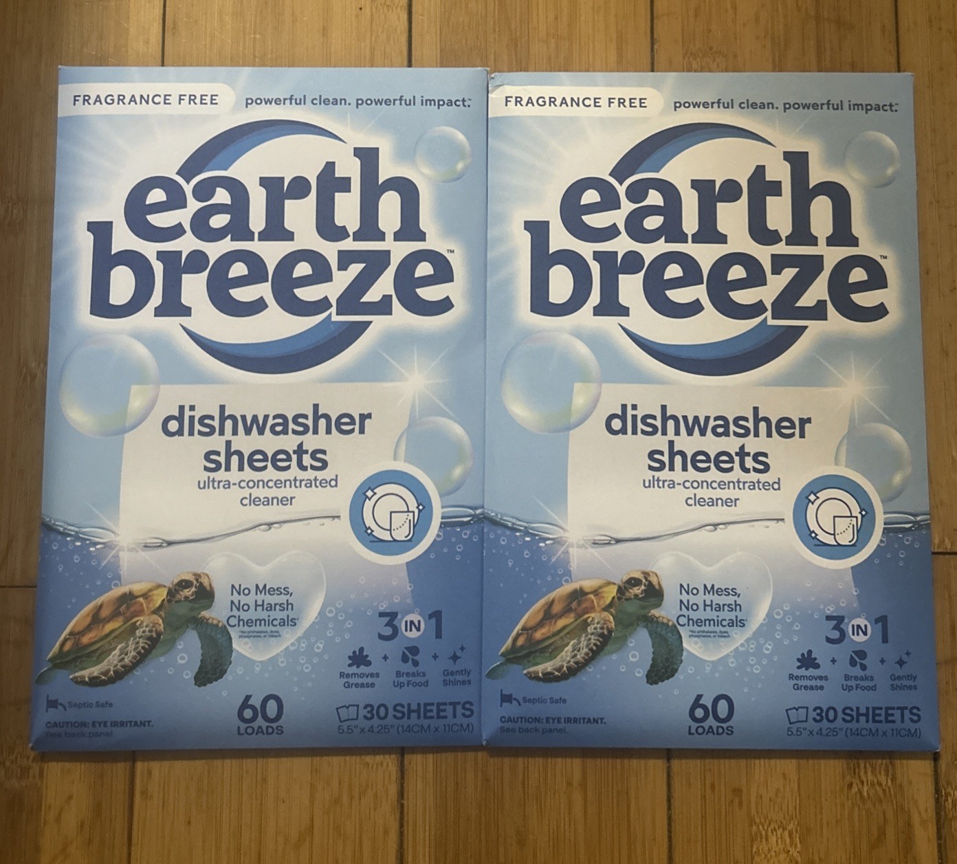 Earth Breeze Dishwasher Sheets Ultra-concentrated Cleaner 2 Case