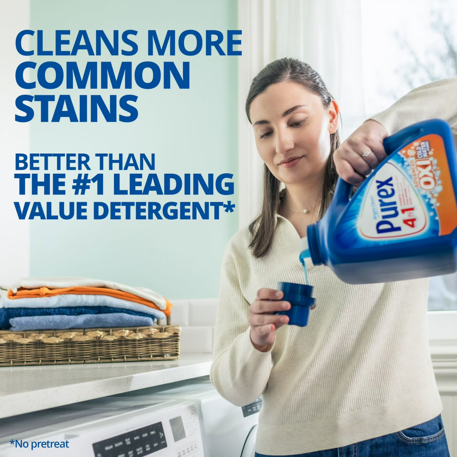 4 Pack Liquid Laundry Detergent Plus Oxi Stain Defense 218 fl oz 145 Loads XL