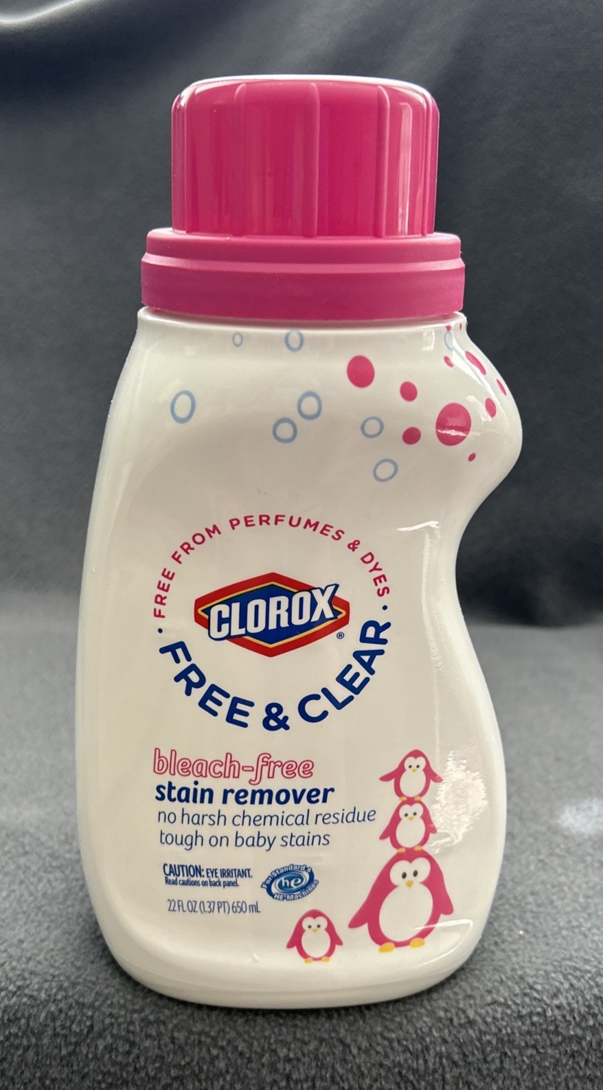 Clorox Free & Clear Bleach Free Stain Remover, Tough on Baby Stains 22 fl oz HTF