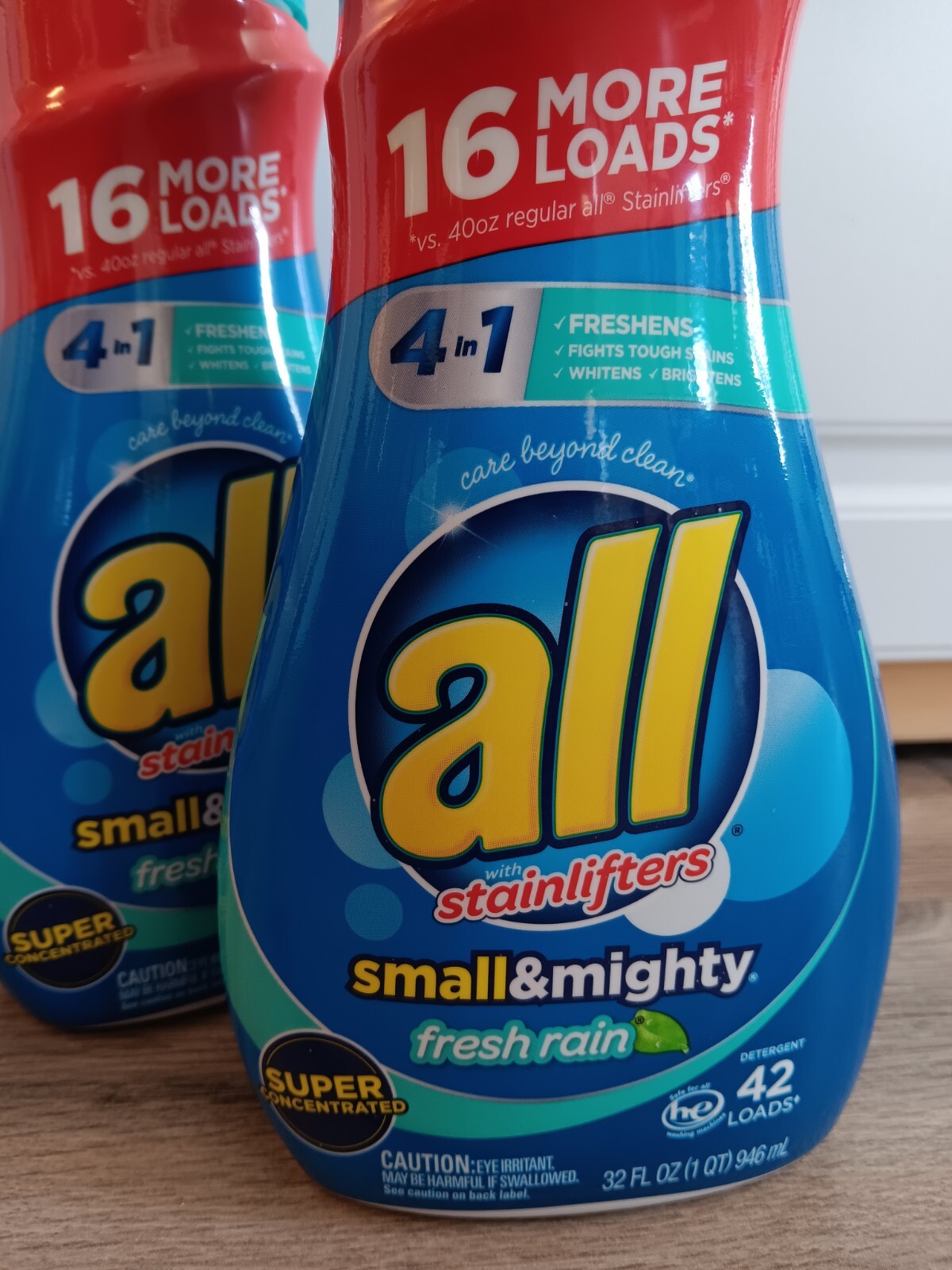 2pk All Small & Mighty Stainlifters Liquid Laundry Detergent Fresh Rain Scent