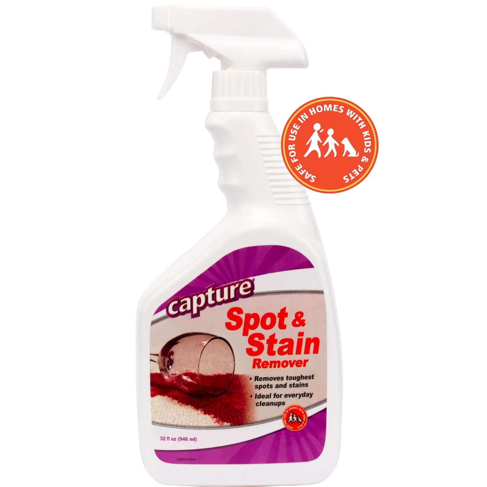 Spot and Stain Remover Carpet – Dirt, Juice, Coffee, Wine, Food and Tough Rug…