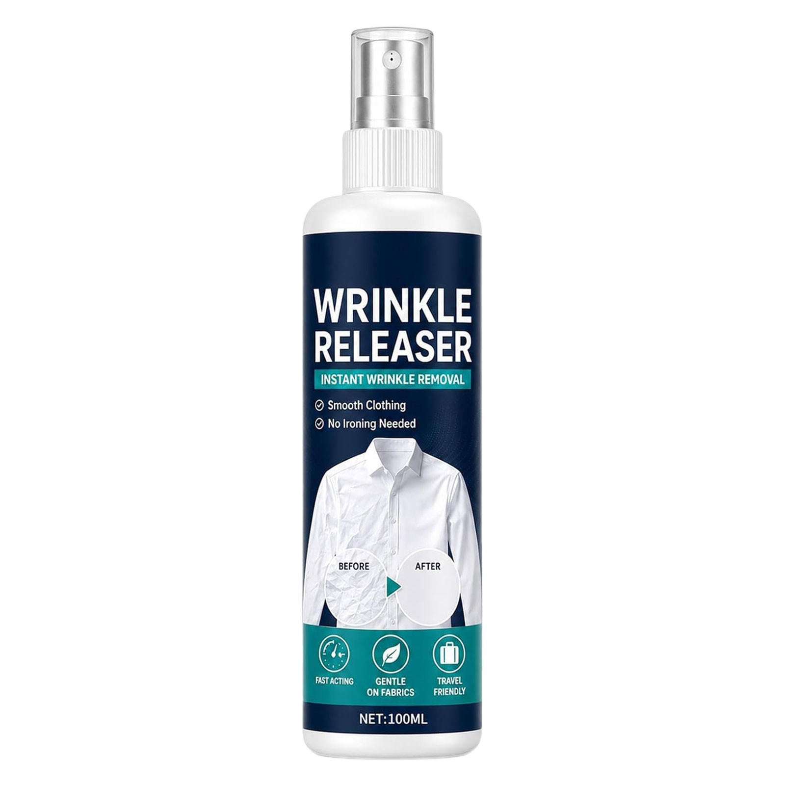 Instant Wrinkle Release Spray, Anti Static Travel Fabric Wrinkle Remover Spray