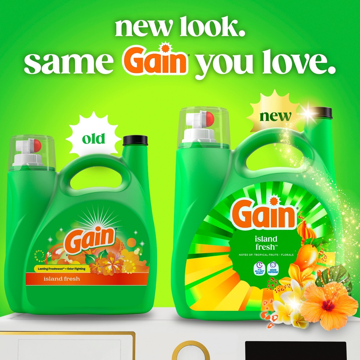 Gain Island Fresh Liquid Laundry Detergents 100 Loads – 132oz