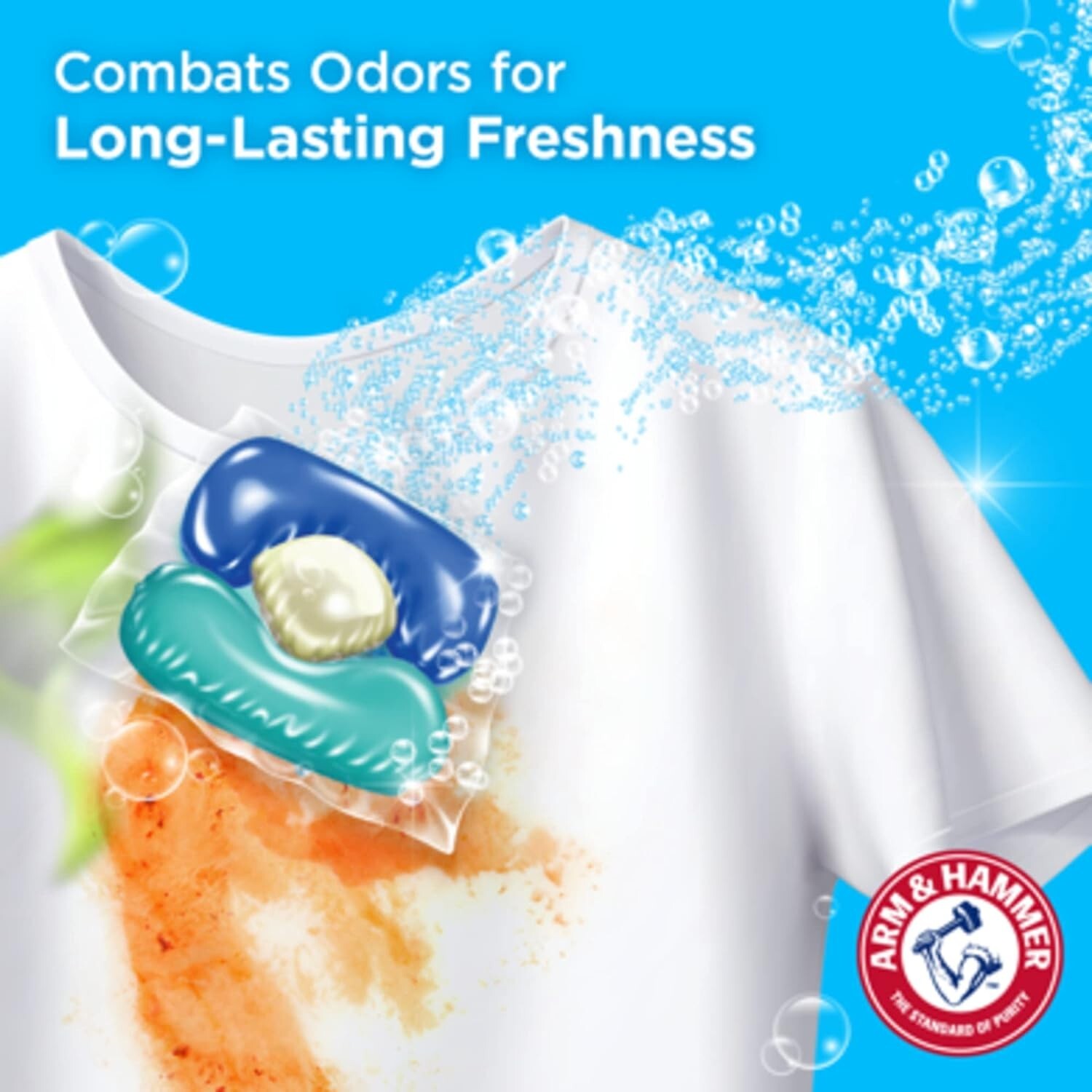 Arm & Hammer Clean Burst 5-in-1 Laundry Detergent Power Paks, 42 Count