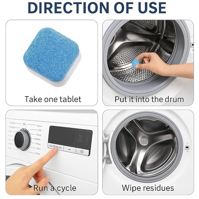 XQZG Washing Machine Cleaner Tablets – 36 Pack Deep Cleaning Descaler