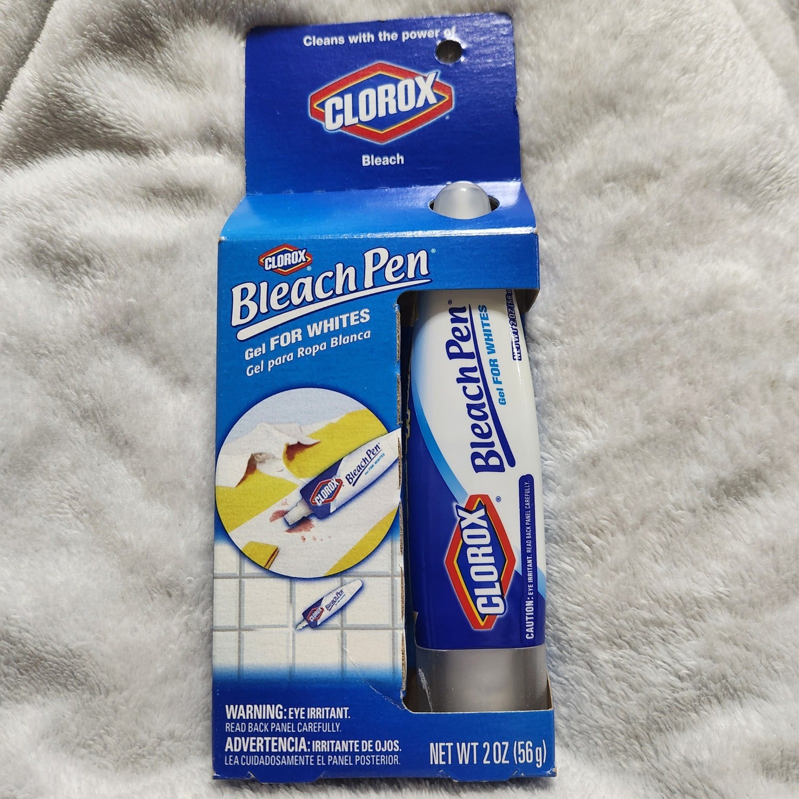Clorox Bleach Pen Gel for Whites Dual Tip Precision Stain Remover 2oz 56g NEW