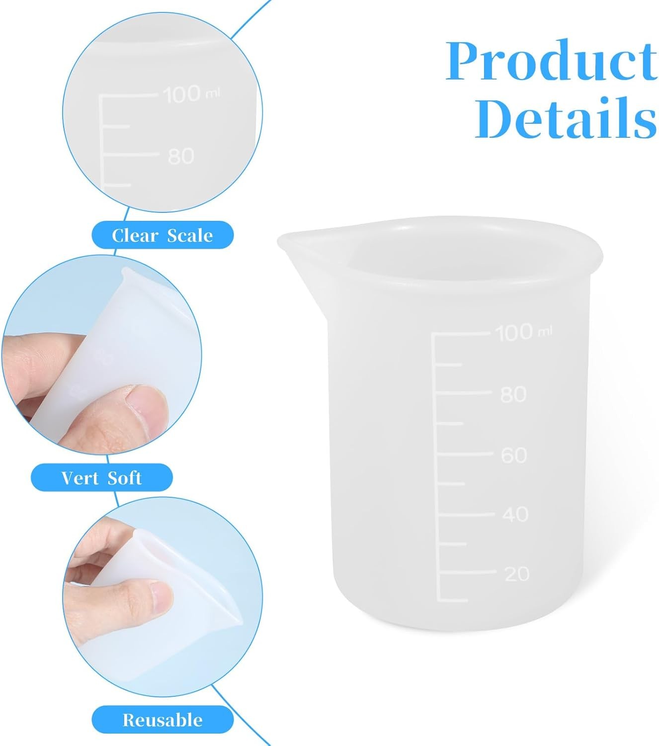 2Pcs Silicone Laundry Detergent Cup, Laundry Detergent Measuring Cup, Silicone