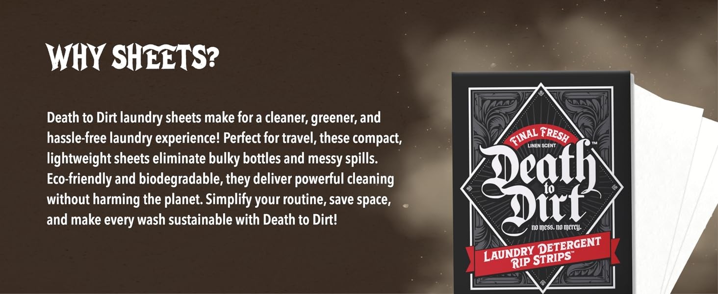 Laundry Detergent Sheets, 64 Loads, Tough on Stains and Odors, Gentle on Skin