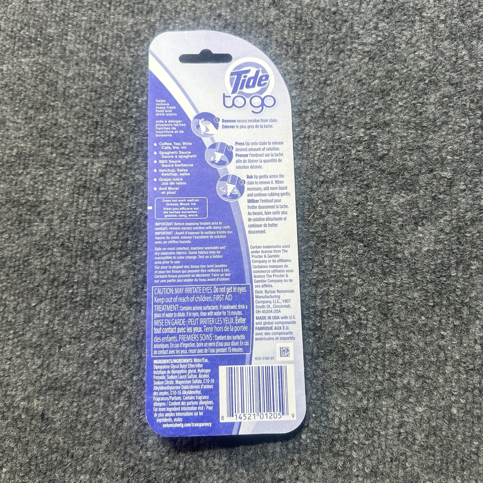 Tide To Go Stain Remover Stick