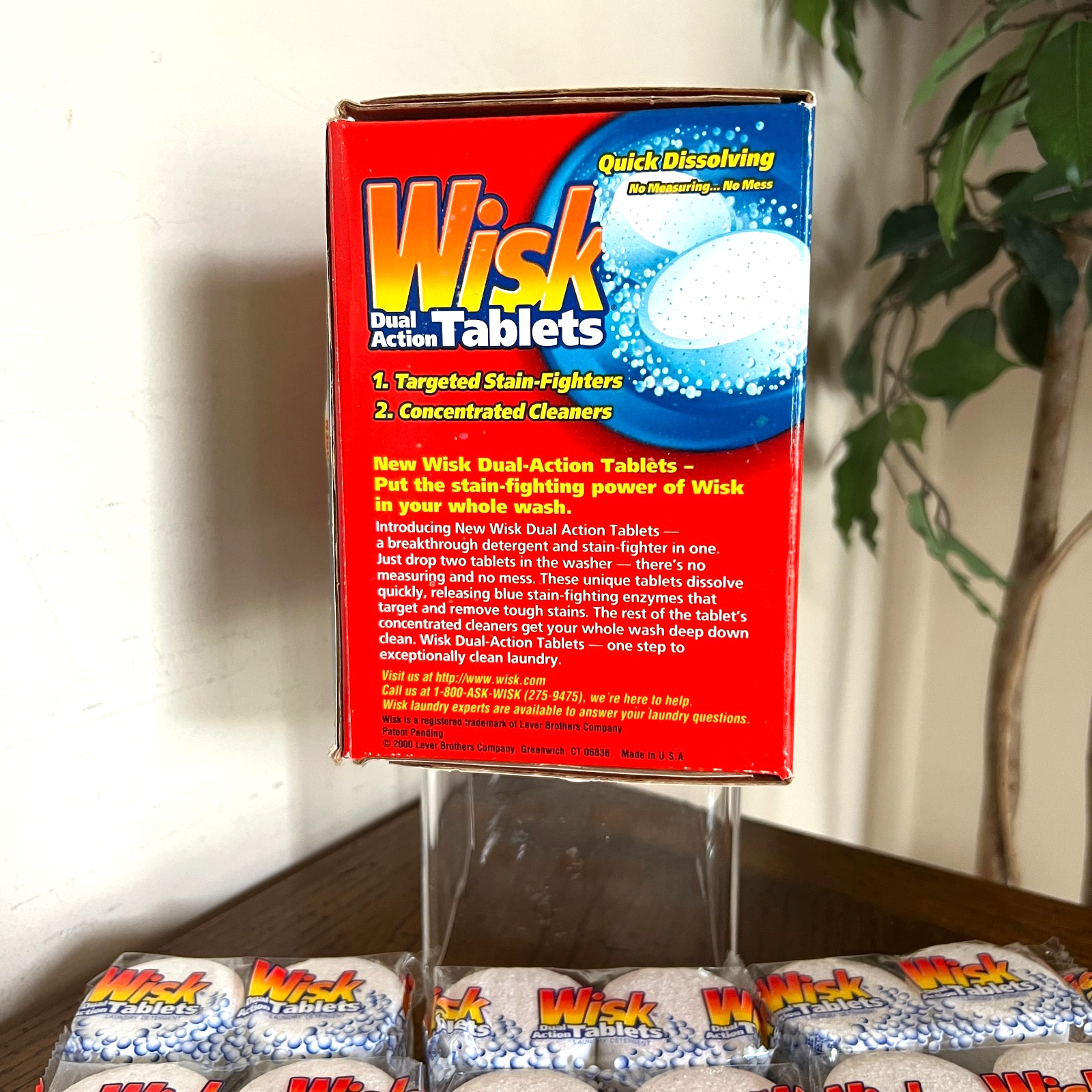 Vintage Wisk Dual Action Laundry Tablets 30 Count Tabs 15 Loads Detergent New