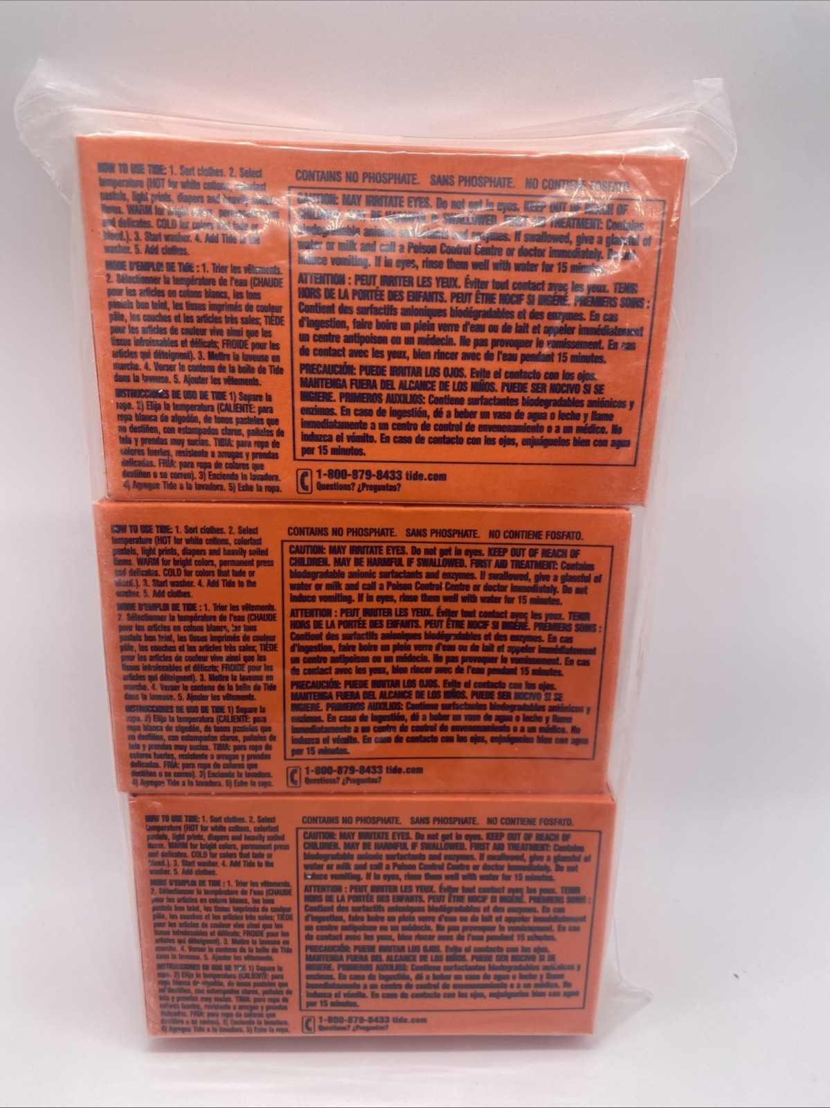 Tide Ultra Laundry Detergent 1 Load – Original Scent 1.4oz, Lot Of 3
