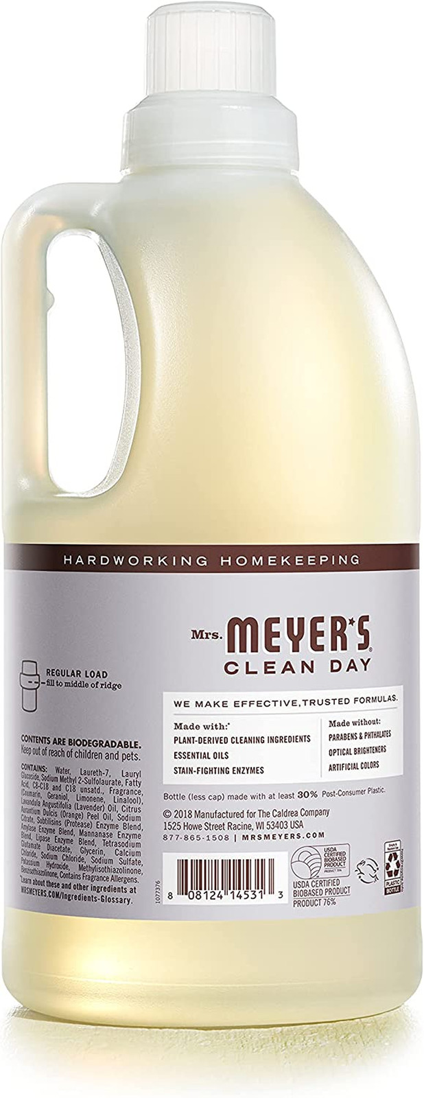 Liquid Laundry Detergent, Biodegradable Formula Infused with Essential Oils 64oz