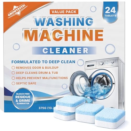 Groutastic Washing Machine Cleaner Tablets, Removes & Deep Cleaner Odor 24 Count