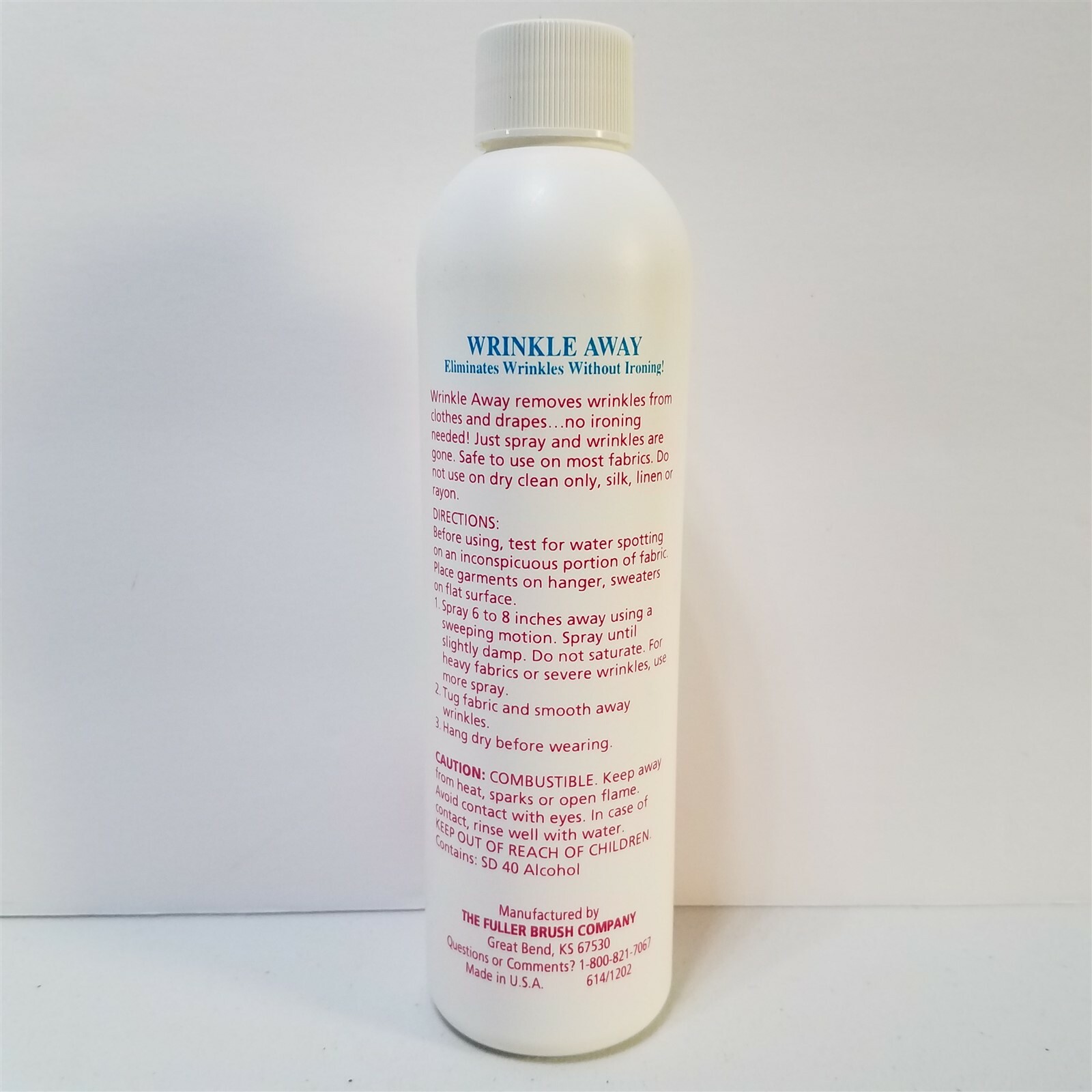Fuller Brush Company Wrinkle 8oz Away Eliminates Wrinkles without Ironing