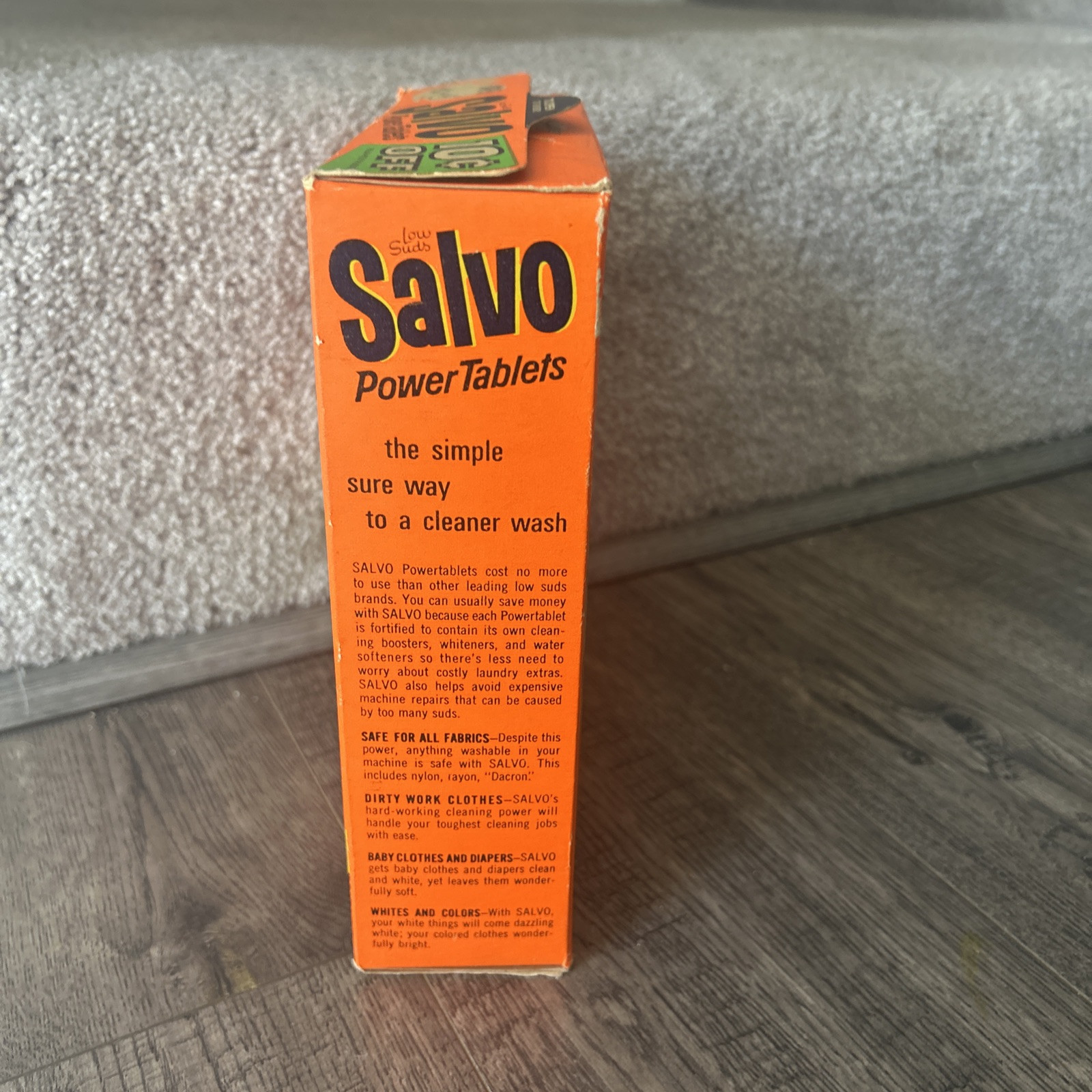 Vintage 1960’s Salvo Laundry Detergent Power Tablets Soap Giant 24 Tablets Rare