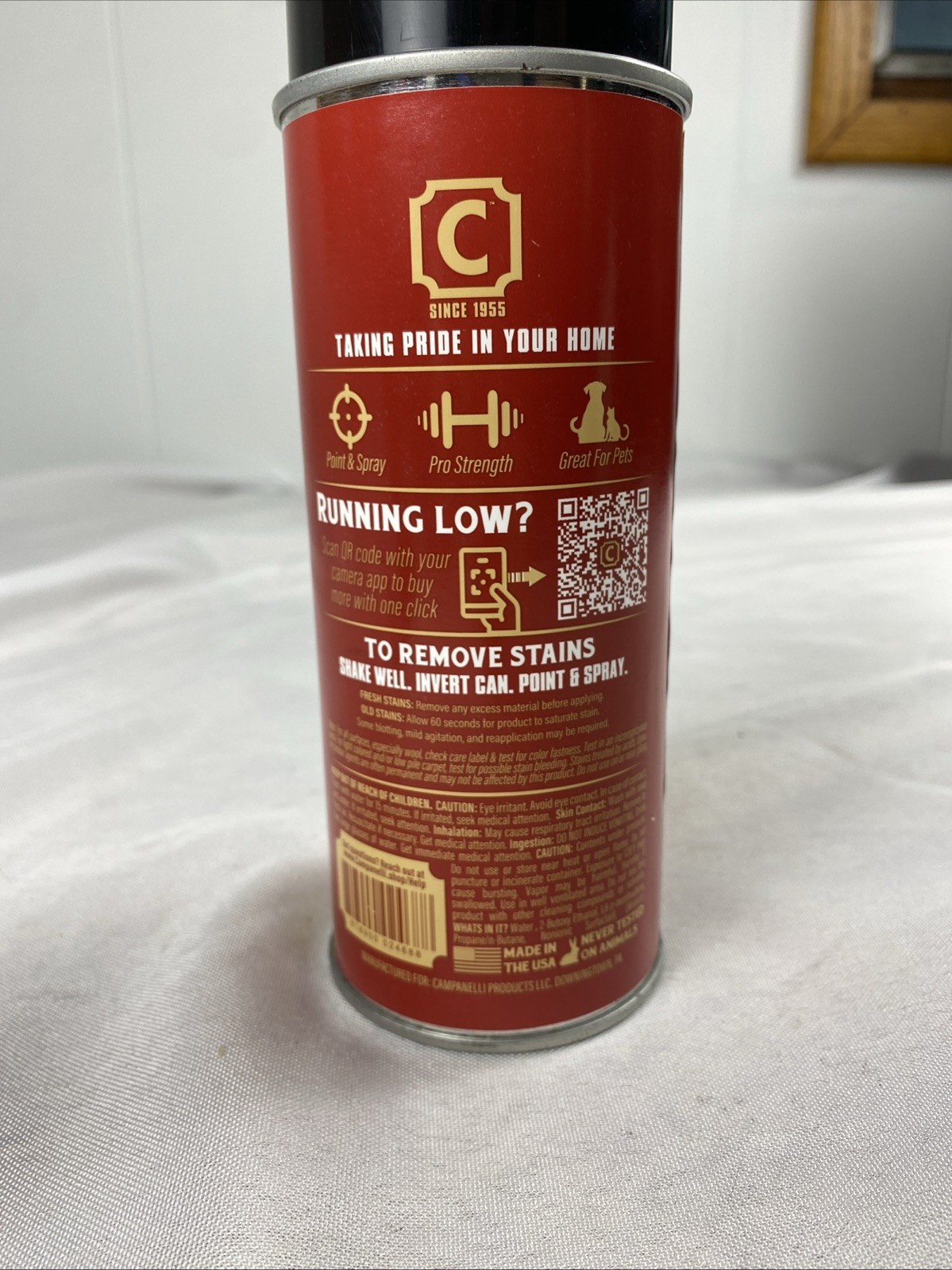 Campanelli Pro Series Stain Remover Point & Spray Carpet Upholstery Cleaner 15oz
