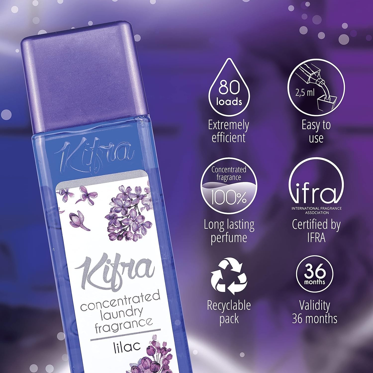 Long Lasting Lilac Laundry Perfume 6.76 Fl Oz for Fresh Smelling Clothes