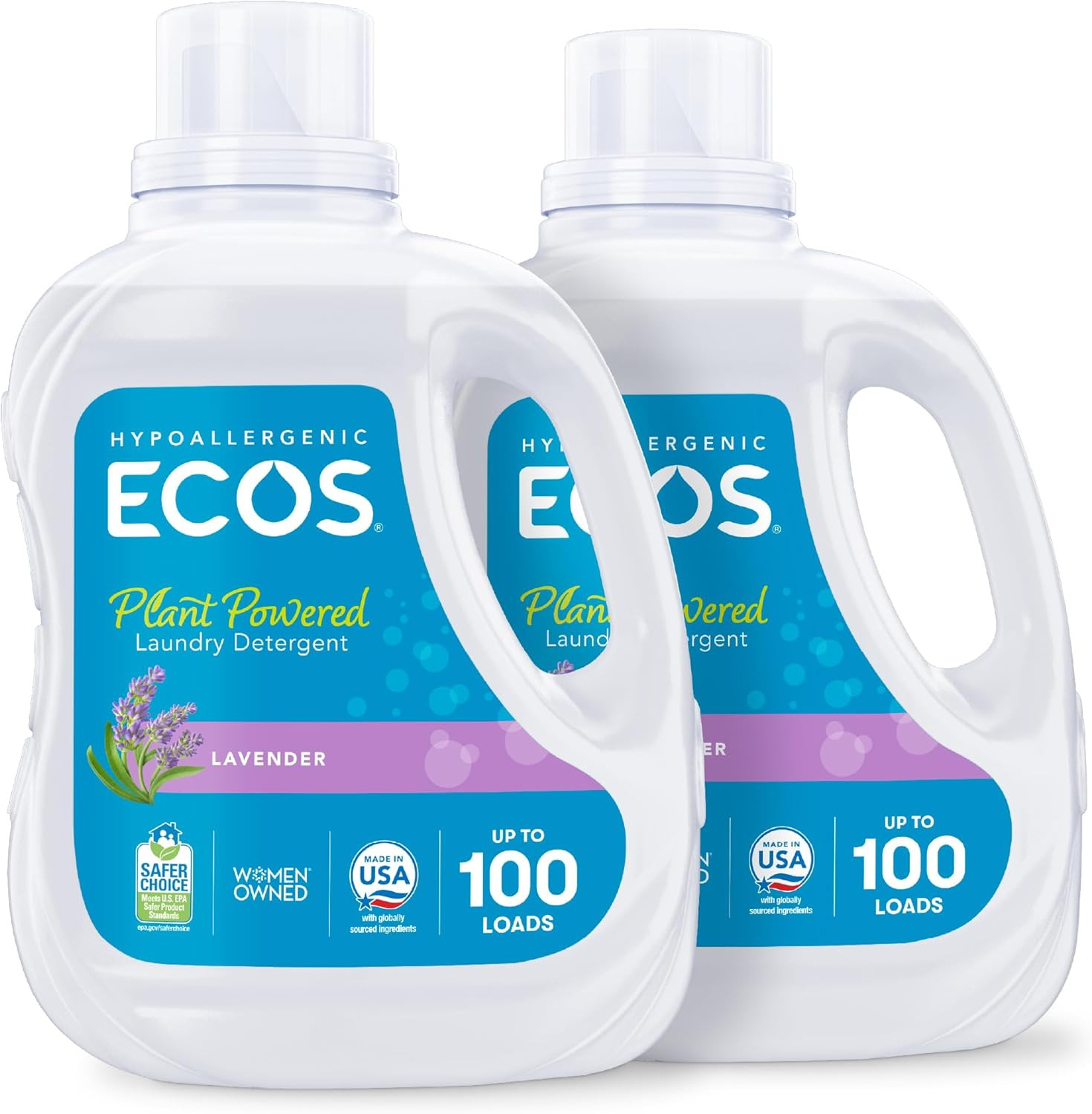 ECOS Laundry Detergent Liquid, 200 Loads – Dermatologist Tested Laundry Soap – H