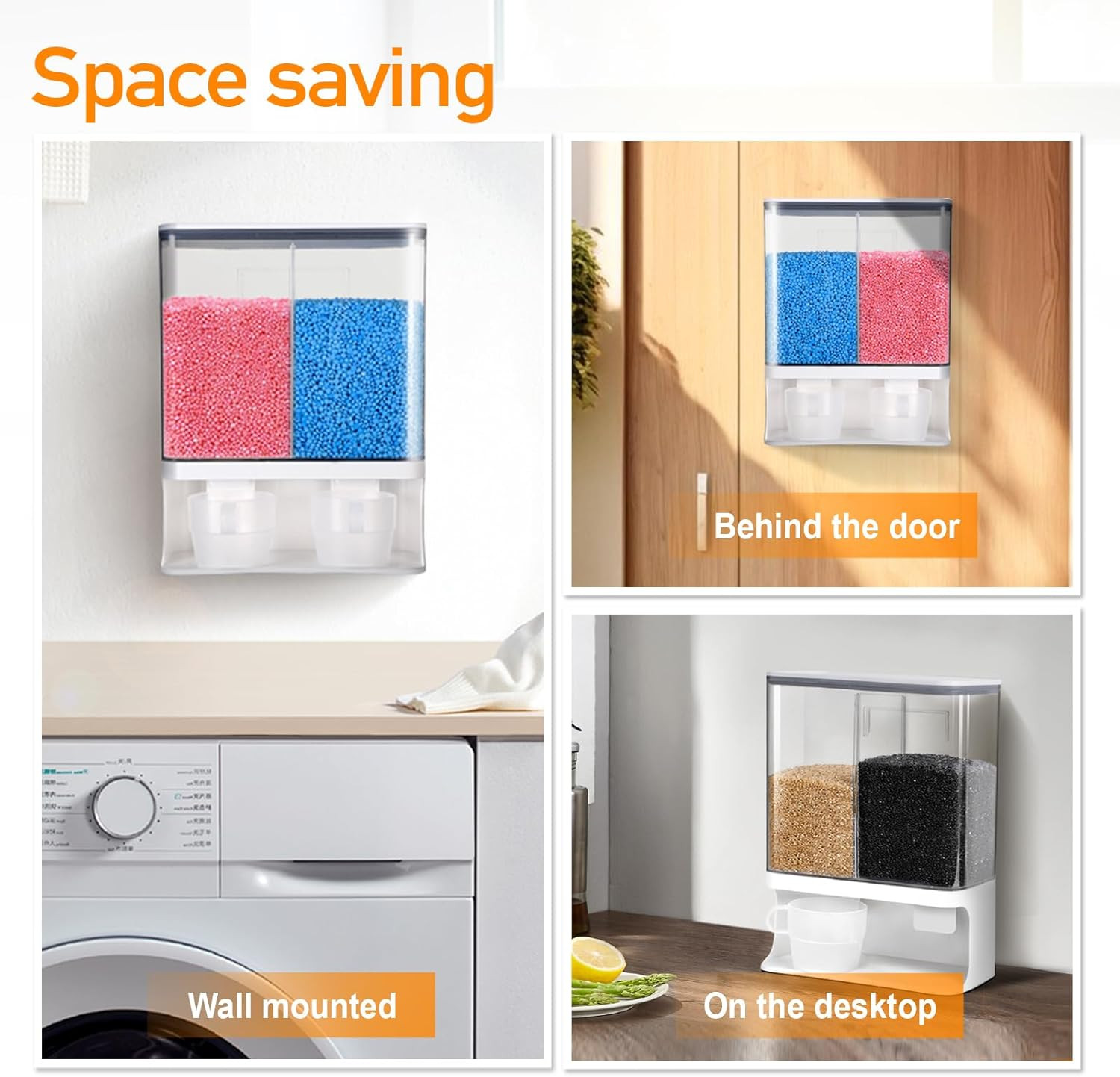 Laundry Detergent Dispenser, Laundry Beads Dispenser, 105 Oz Wall-Mounted Scent
