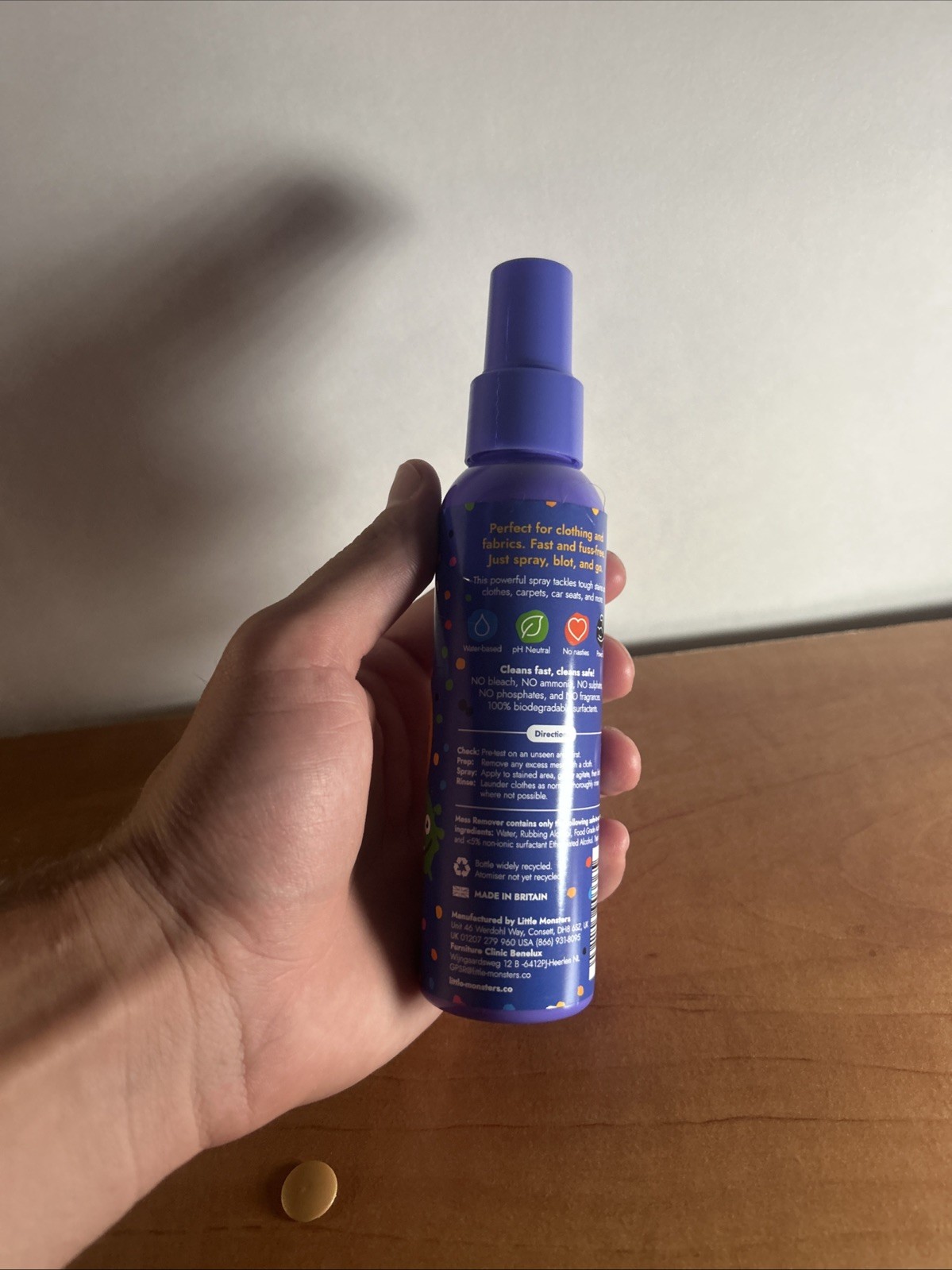 Little Monsters Mess Remover Spray 4 fl oz (120ml) | 4 Fl Oz (Pack of 1)