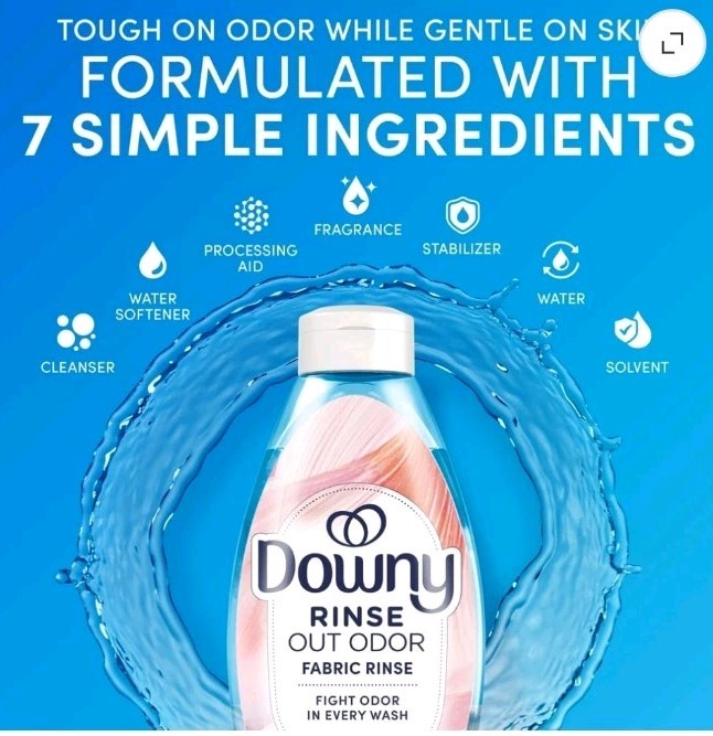Downy Rinse Out Odor Laundry Rinse, Tackles Tough Odors and Refreshes, Spring…