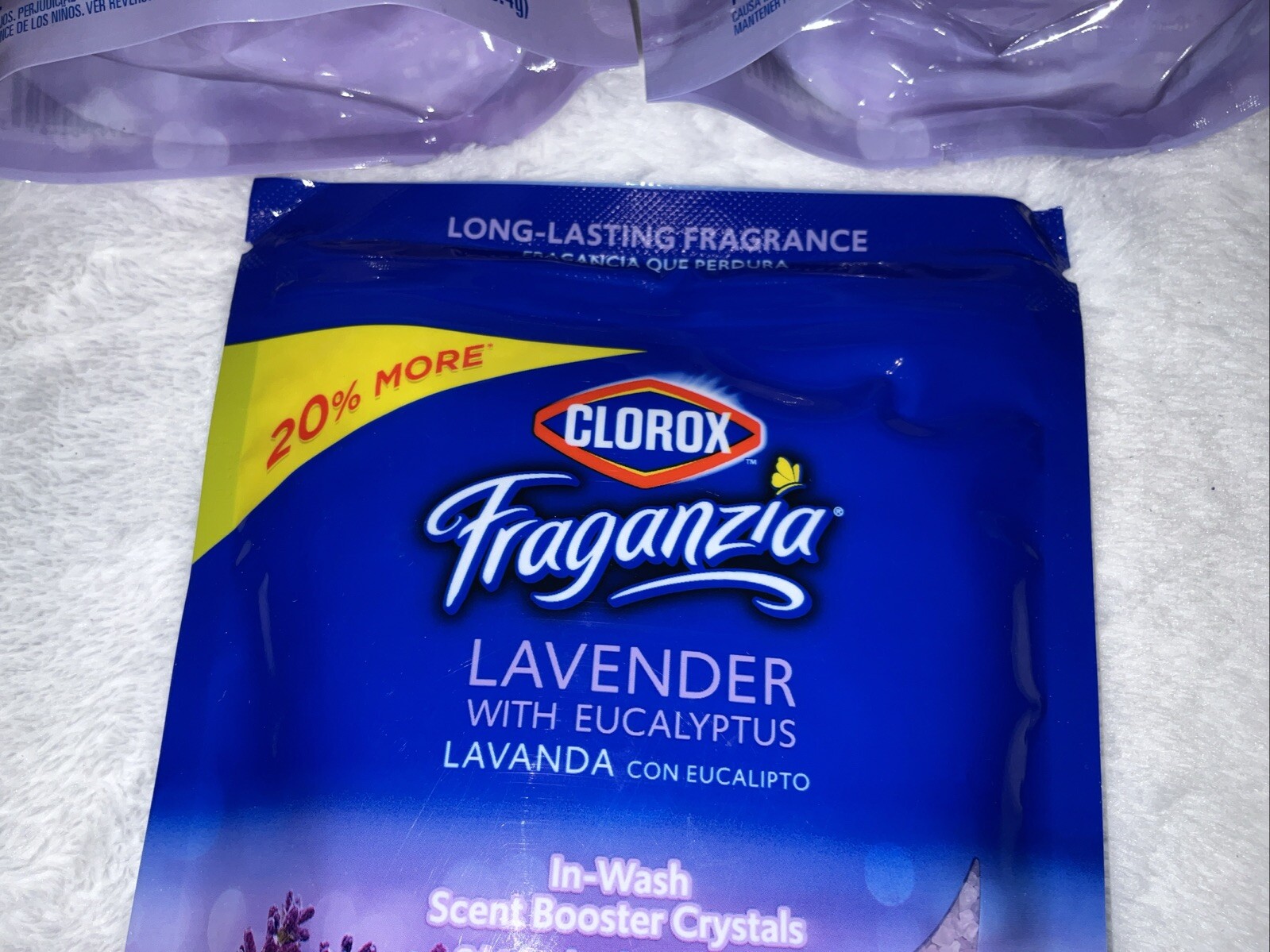 CLOROX FRAGANZIA LAVENDER/EUCALYPTUS INWASH BOOSTER CRYSTALS 10 OZ NEW Lot Of 3