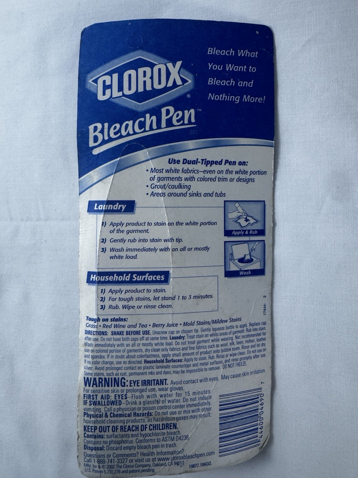 Clorox Bleach Pen Original Formula Gel Dual Tipped Discontinued Hard To Find HTF