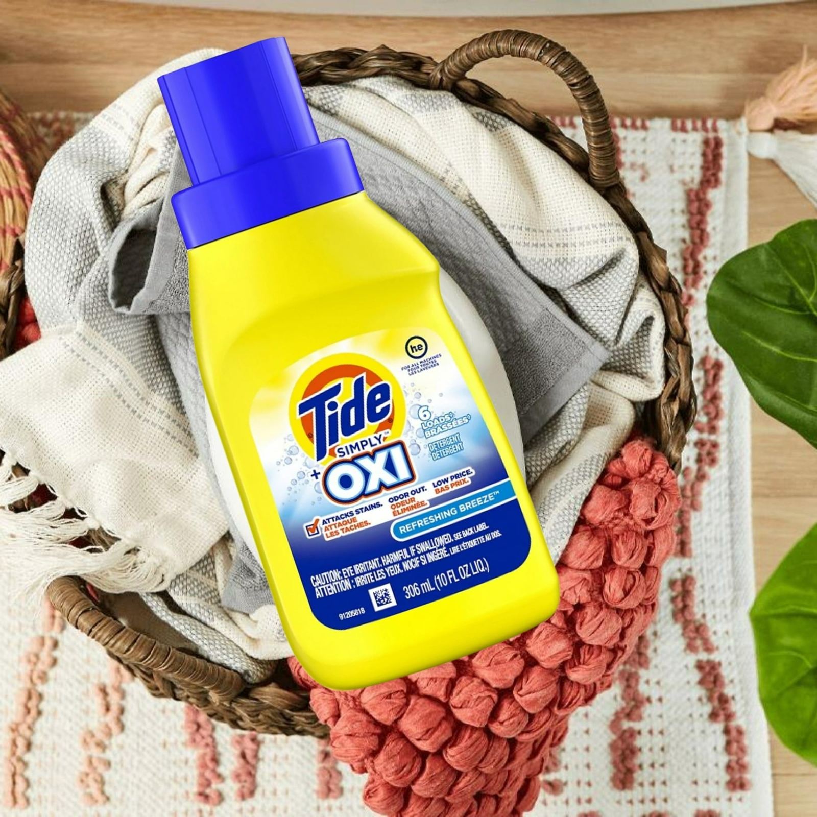 Tide Simply + Oxi Liquid Laundry Detergent, 10oz (306ml)