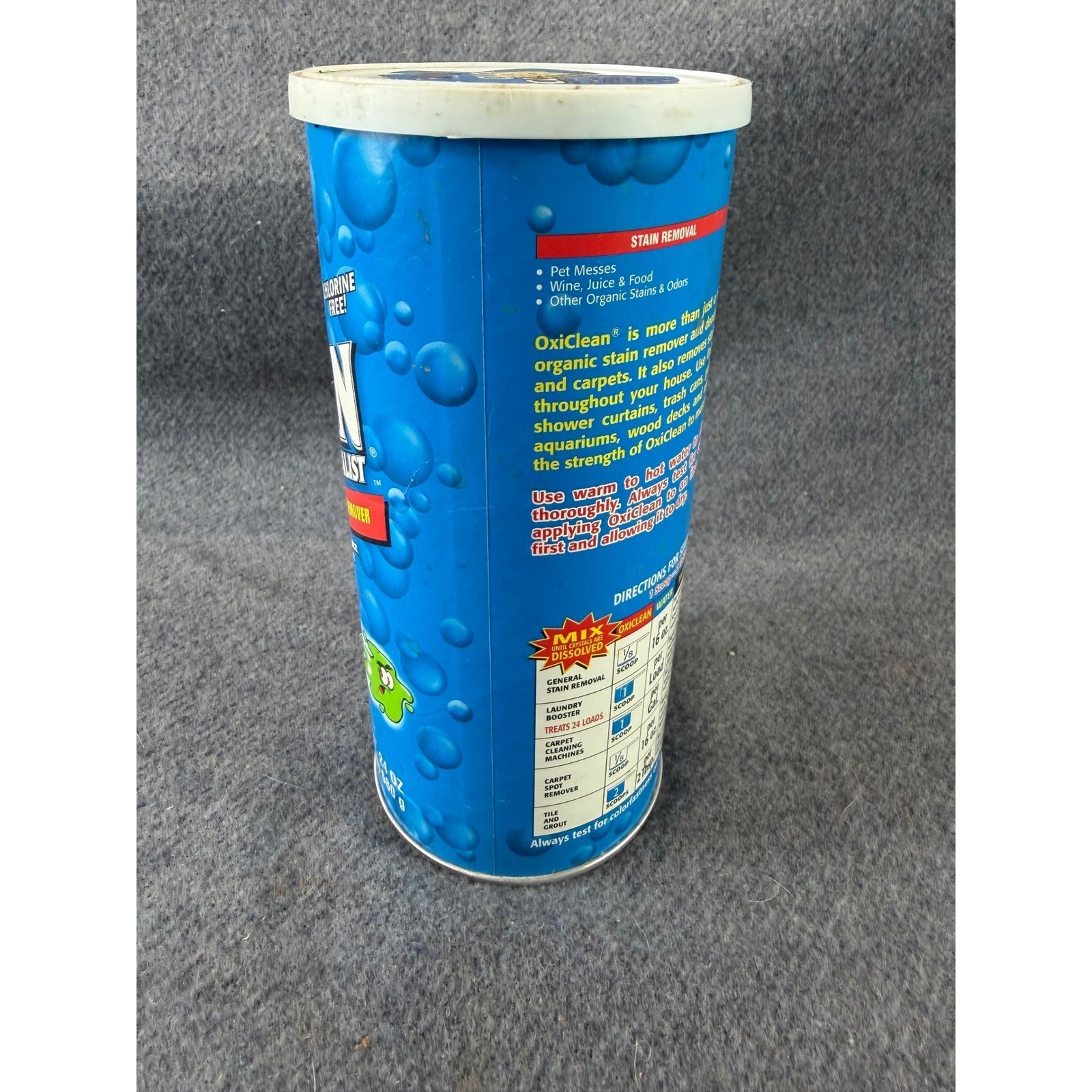 OxiClean Multi-Purpose Stain Remover 24 oz Blue Vintage Canister Powder Vintage