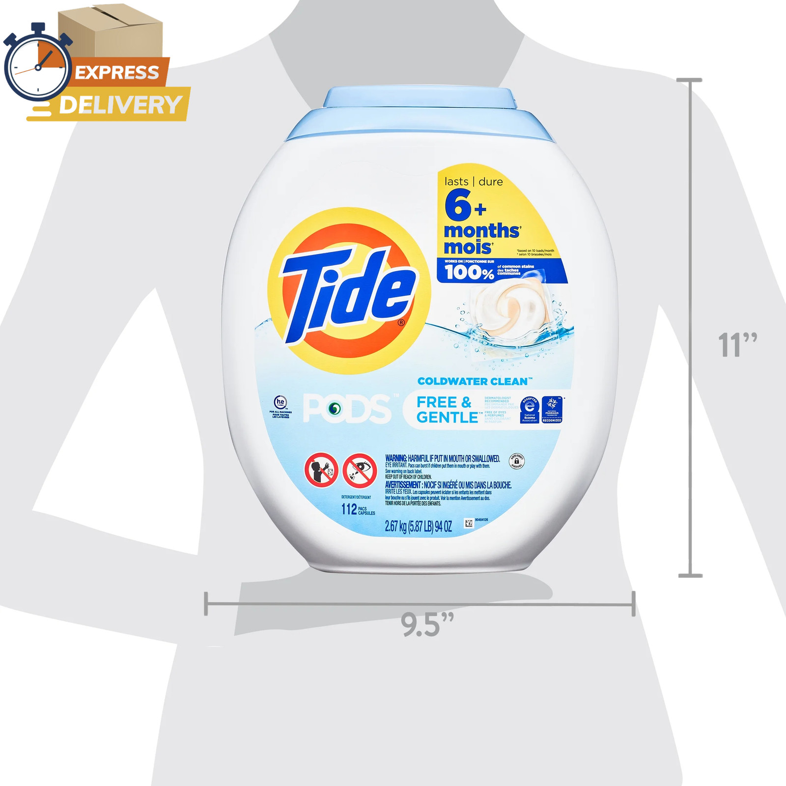 PODS Free and Gentle Liquid Laundry Detergent Pacs, 112 Count ✅ 👈