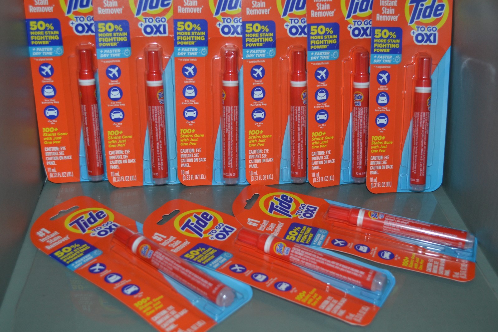 (9) Tide To Go Instant Stain Remover Pen, Portable On The Go, 0.33 fl oz Each