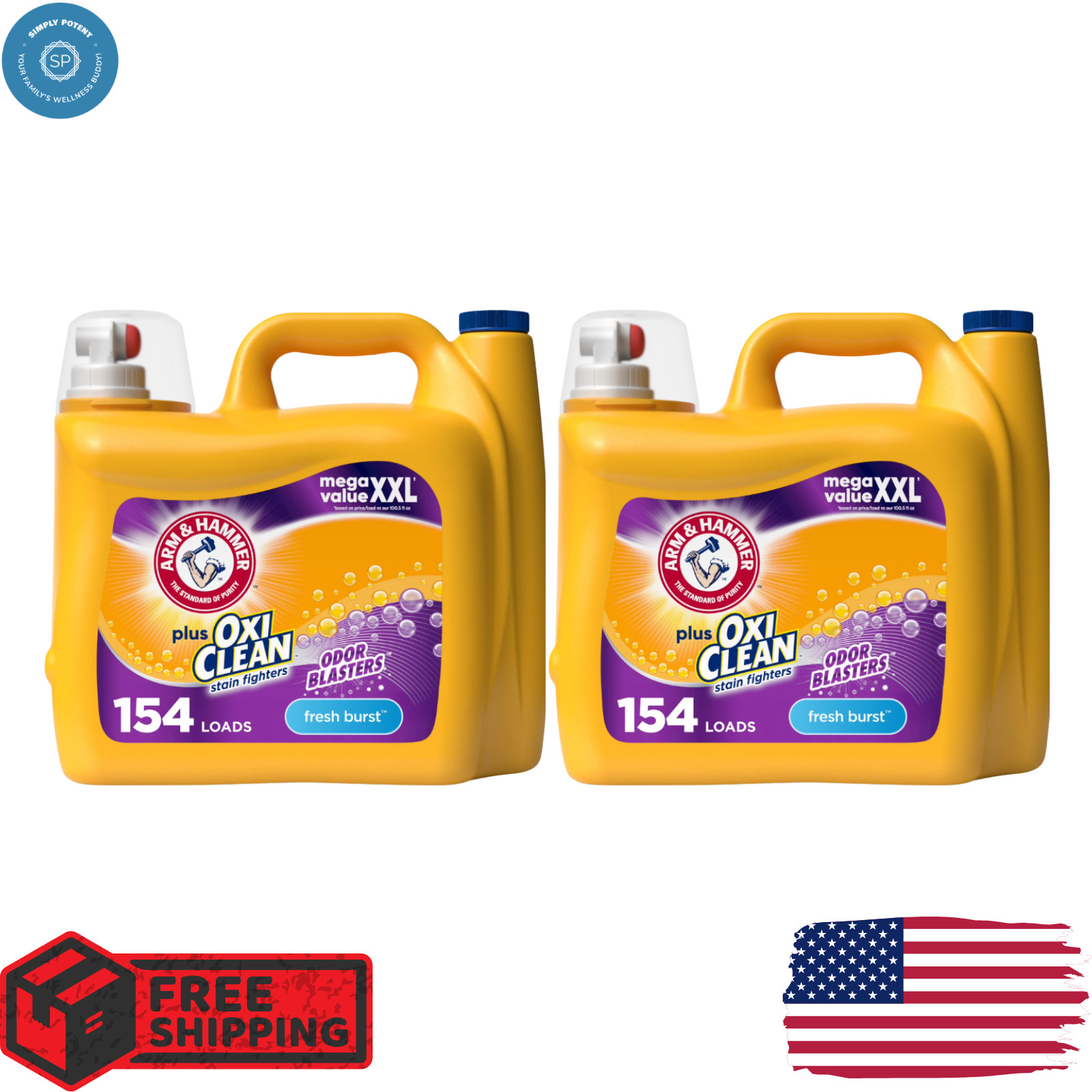 ARM & HAMMER OxiClean Odor Blasters Liquid Detergent, Fresh Burst, 200.2 Fl Oz