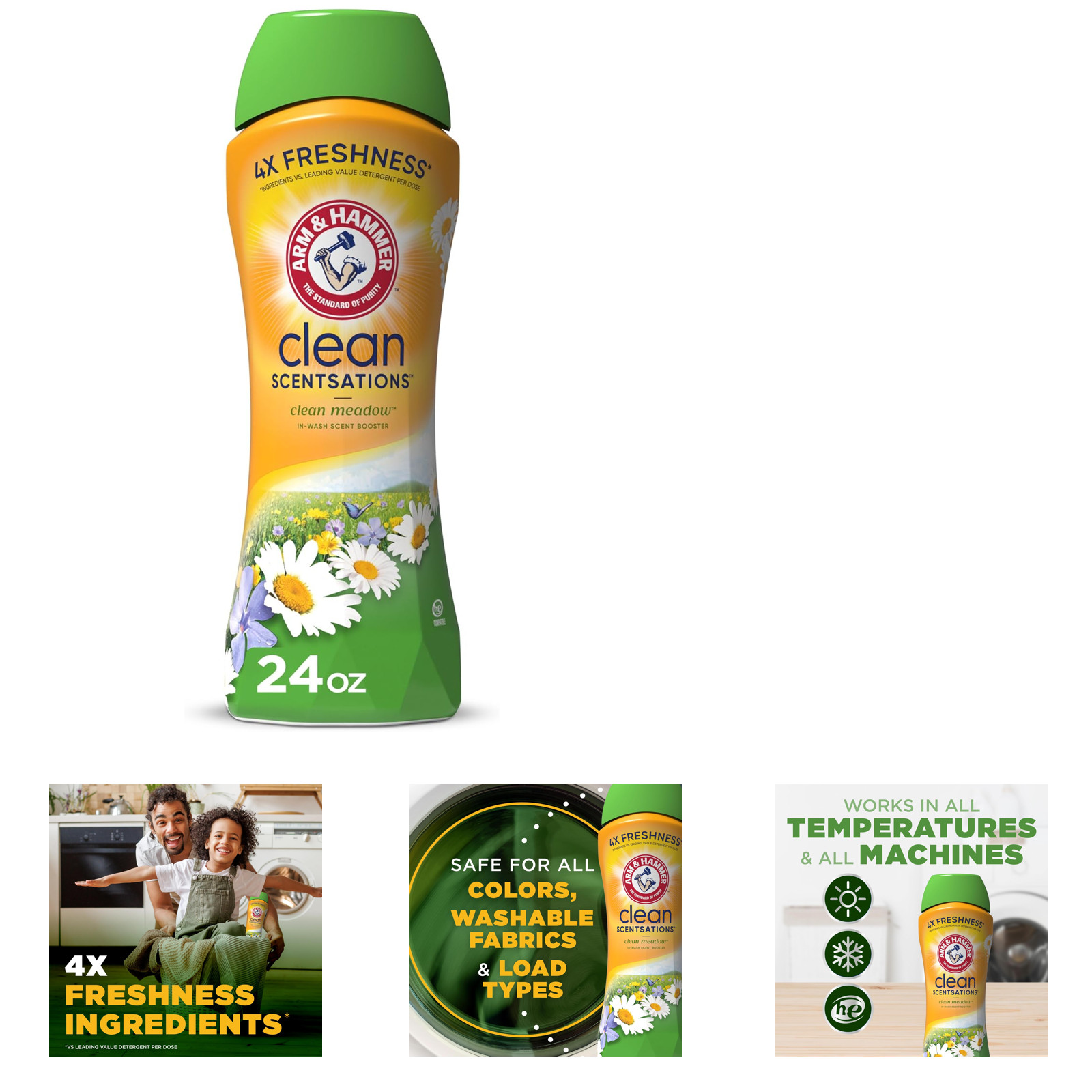 Laundry Scent Booster Clean Meadow 24 Oz In-Wash Fragrance for Clothes Towels