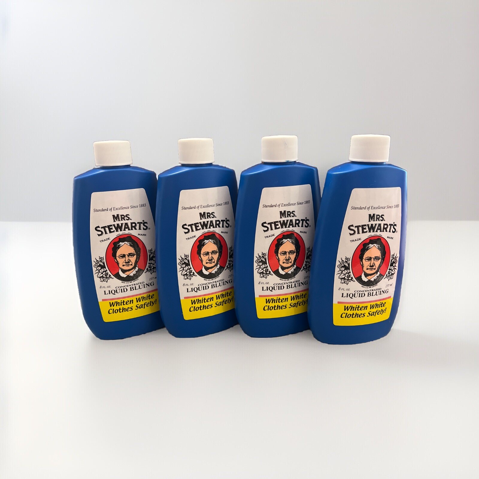 Mrs. Stewarts Concentrated Liquid Bluing, 8 Fl Oz Each. Pack Of 4