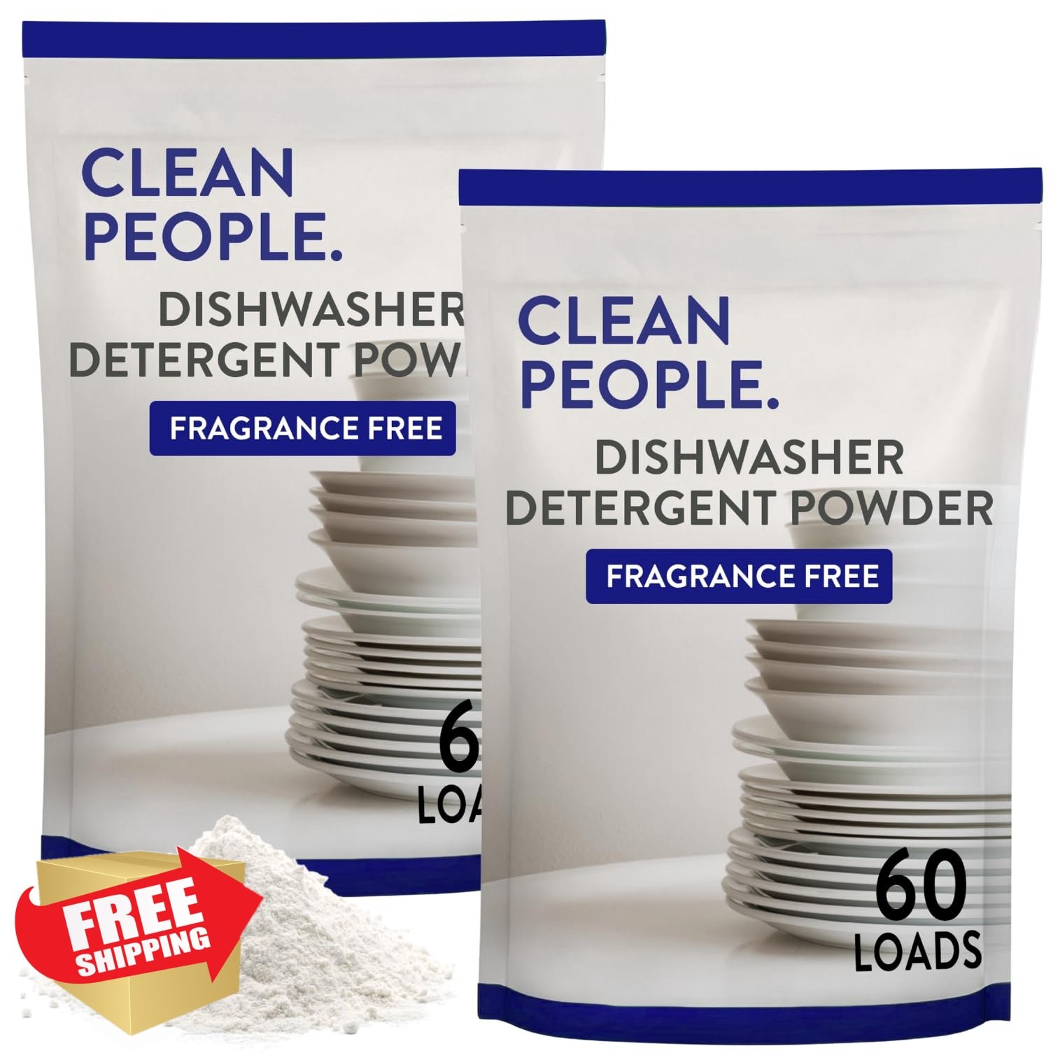 THE CLEAN PEOPLE Dishwasher Powder Fragrance Free 120 Loads