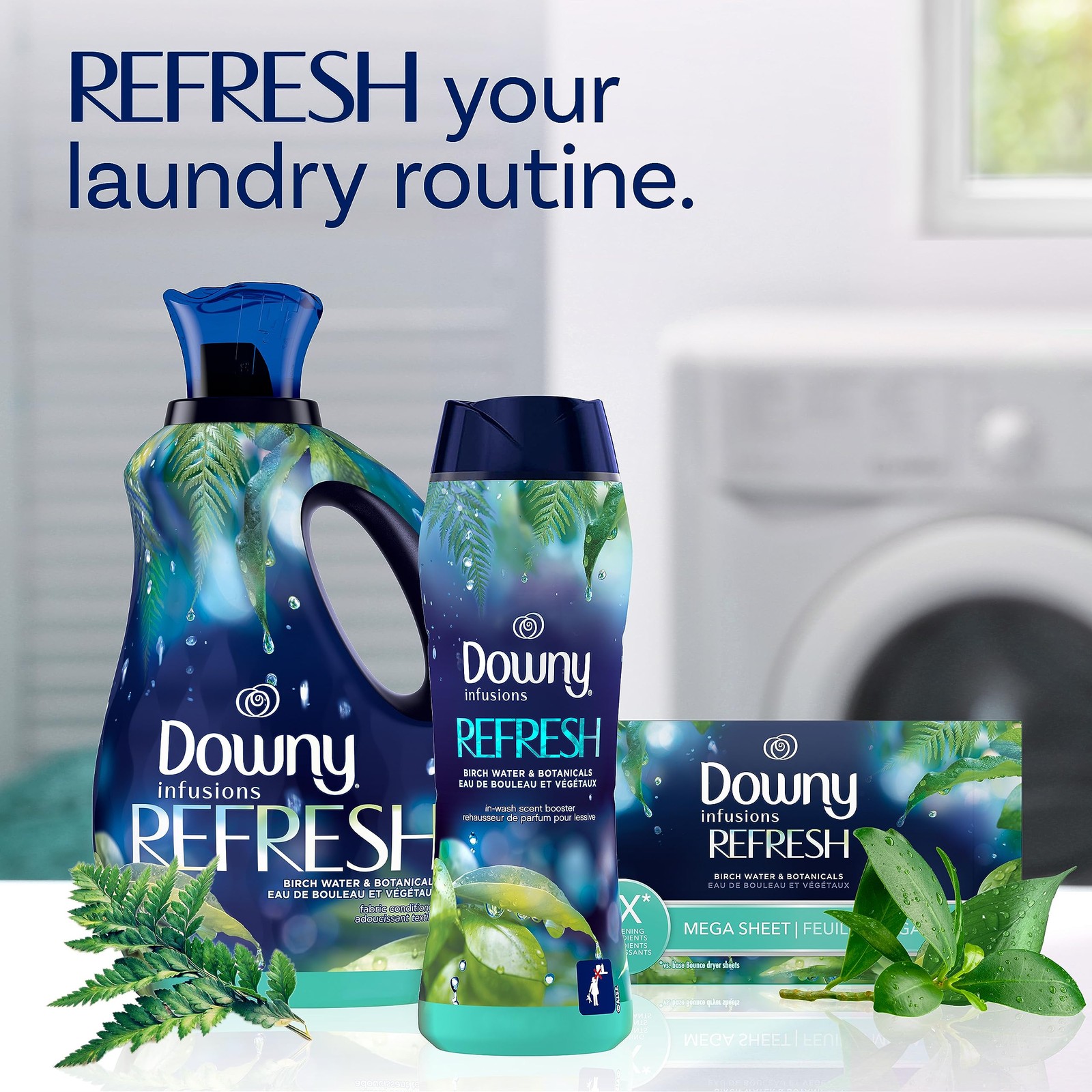 Infusions In-Wash Laundry Scent Booster Beads, REFRESH, Botanical Florals and…