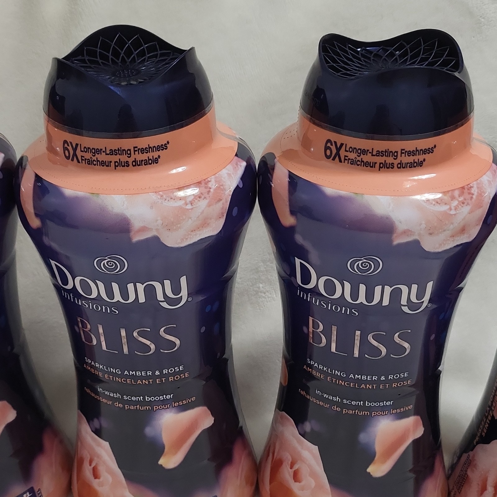 4 Downy Infusions Bliss In-Wash Scent Booster Beads Amber & Rose 24.0 oz