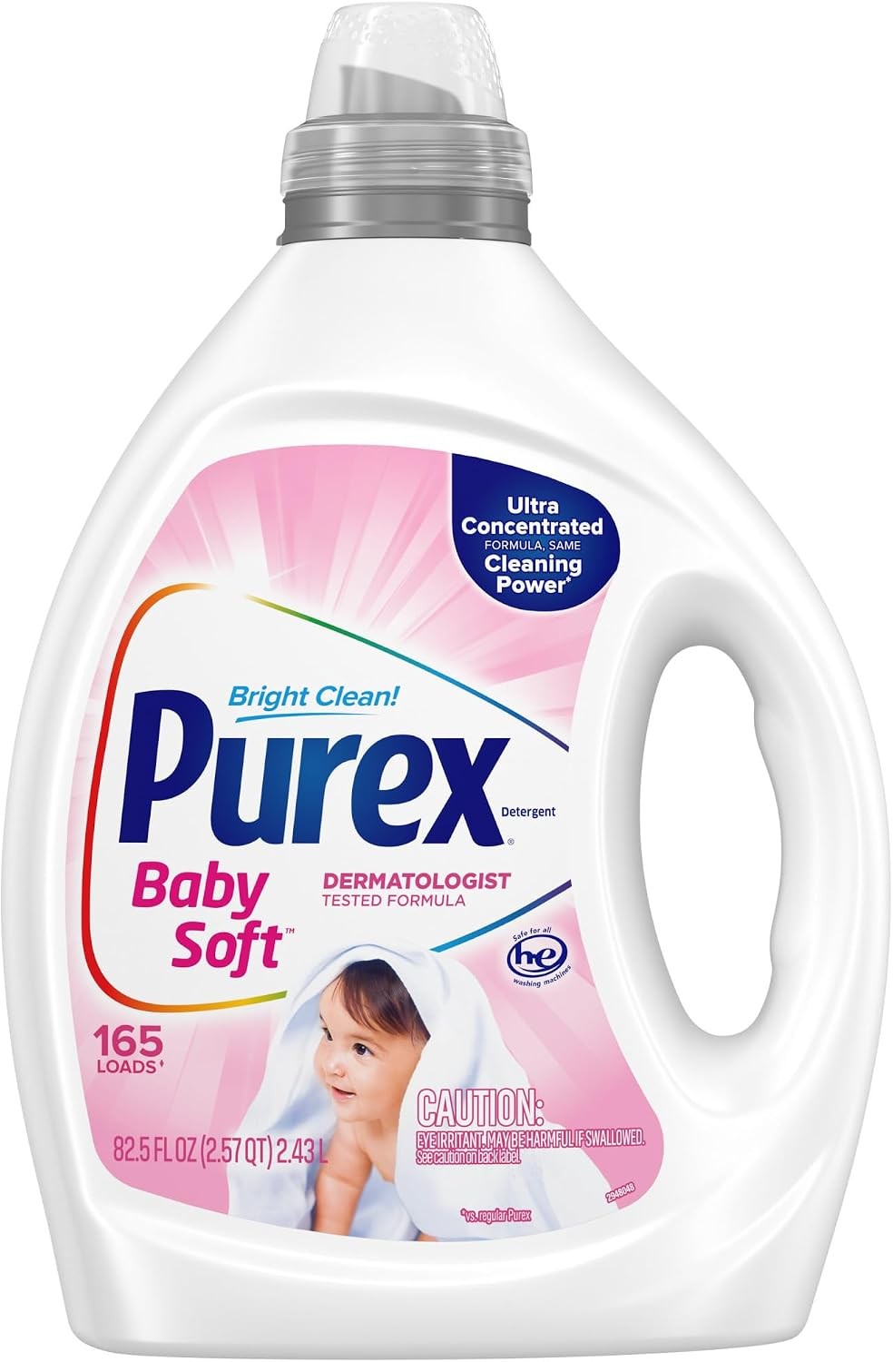 Baby Soft Liquid Laundry Detergent, Ultra Concentrated, 82.5 fl oz, 165 Loads,