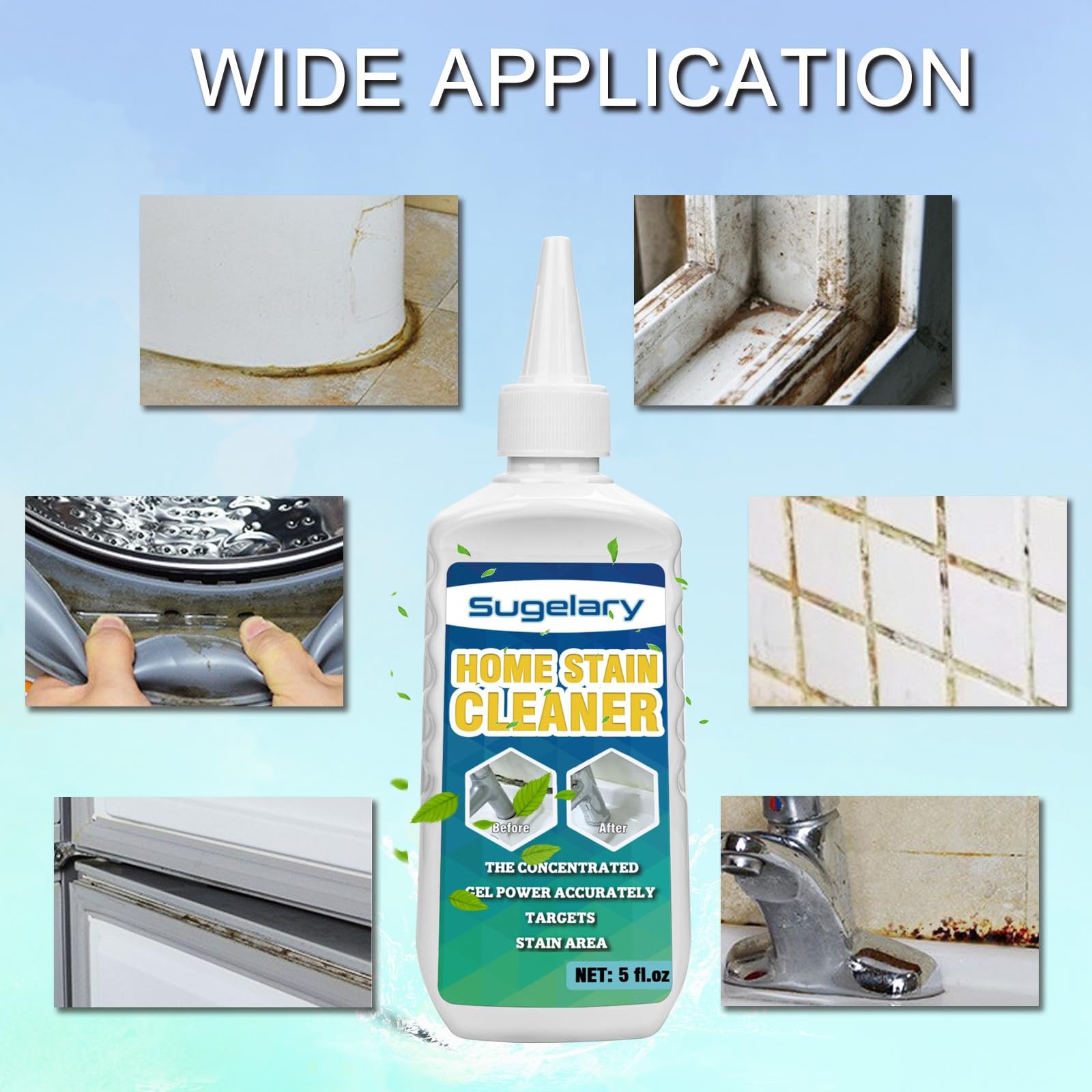 Sugelary Home Stain Cleaner, 5 fl oz Mold Cleaner 5 Fl Oz (Pack of 1)
